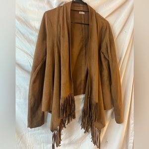 Hollister Suede Jacket with Fringe